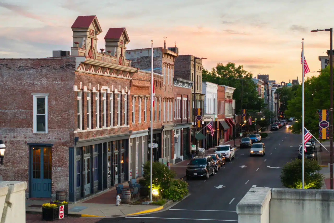 Historic storefonts in Downtown Paducah, Ky.